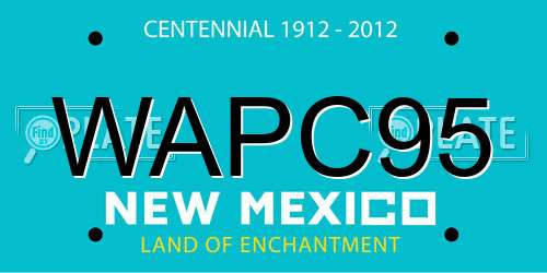 WAPC95 New Mexico License Plate