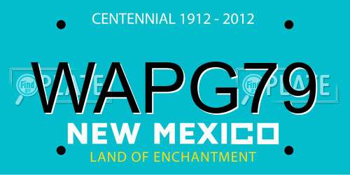 WAPG79 New Mexico License Plate