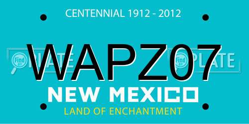 WAPZ07 New Mexico License Plate