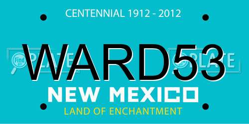 WARD53 New Mexico License Plate