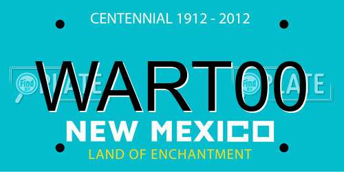 WART00 New Mexico License Plate