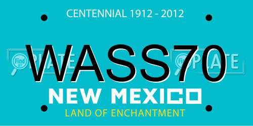WASS70 New Mexico License Plate