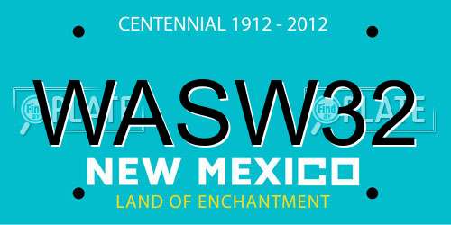 WASW32 New Mexico License Plate