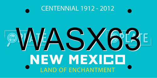 WASX63 New Mexico License Plate