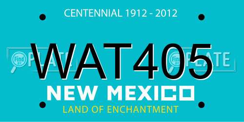 WAT405 New Mexico License Plate
