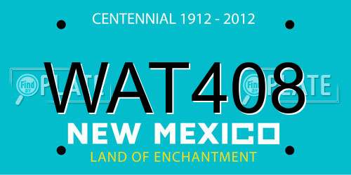 WAT408 New Mexico License Plate