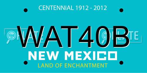 WAT40B New Mexico License Plate