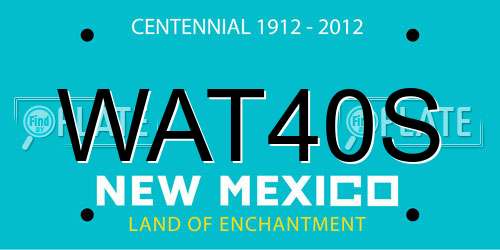 WAT40S New Mexico License Plate