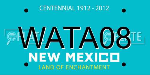 WATA08 New Mexico License Plate