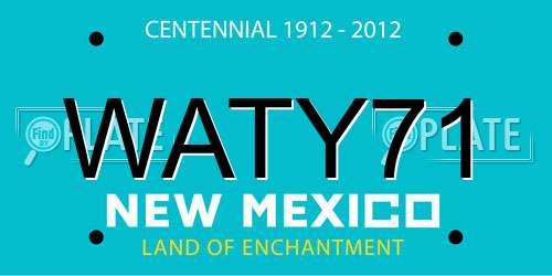 WATY71 New Mexico License Plate