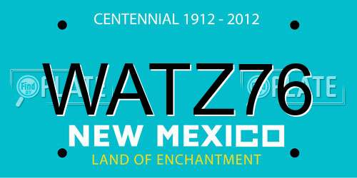 WATZ76 New Mexico License Plate