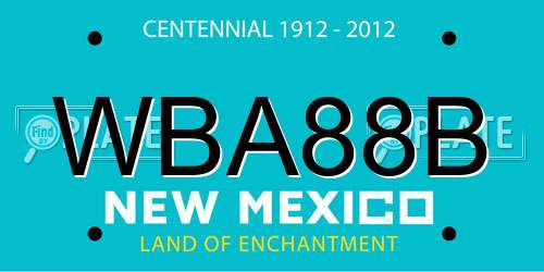 WBA88B New Mexico License Plate