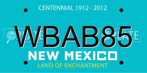 WBAB85 New Mexico License Plate