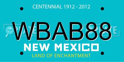 WBAB88 New Mexico License Plate