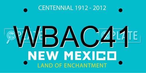 WBAC41 New Mexico License Plate