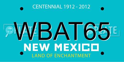 WBAT65 New Mexico License Plate