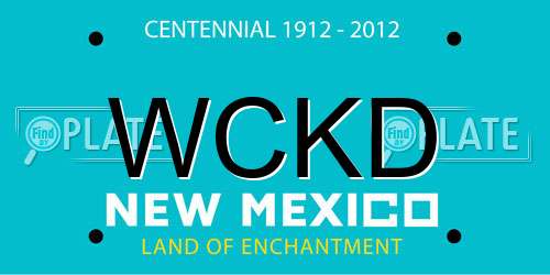 WCKD New Mexico License Plate