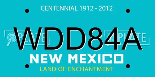 WDD84A New Mexico License Plate