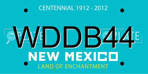 WDDB44 New Mexico License Plate