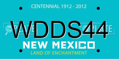 WDDS44 New Mexico License Plate