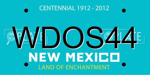 WDOS44 New Mexico License Plate