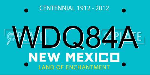WDQ84A New Mexico License Plate