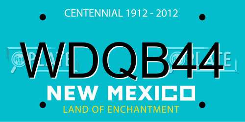 WDQB44 New Mexico License Plate