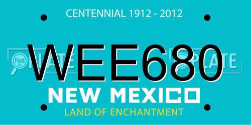 WEE680 New Mexico License Plate