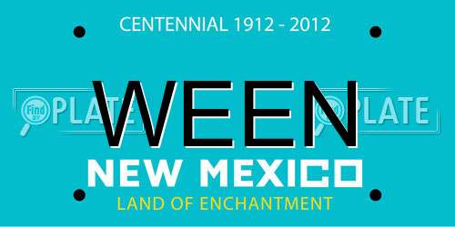 WEEN New Mexico License Plate