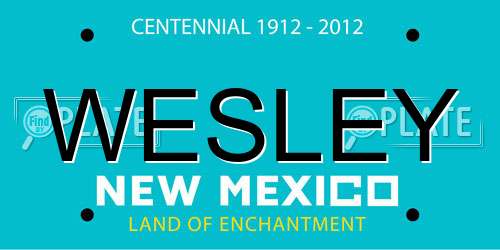 WESLEY New Mexico License Plate
