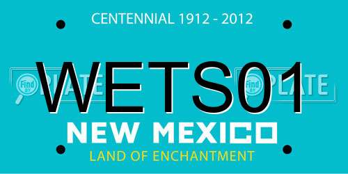 WETS01 New Mexico License Plate