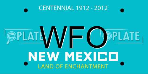 WFO New Mexico License Plate