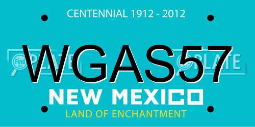 WGAS57 New Mexico License Plate