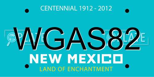 WGAS82 New Mexico License Plate
