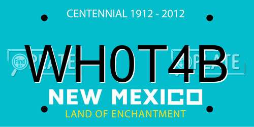 WH0T4B New Mexico License Plate