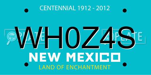WH0Z4S New Mexico License Plate