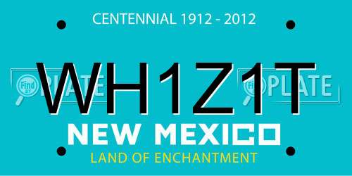 WH1Z1T New Mexico License Plate