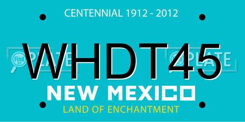 WHDT45 New Mexico License Plate