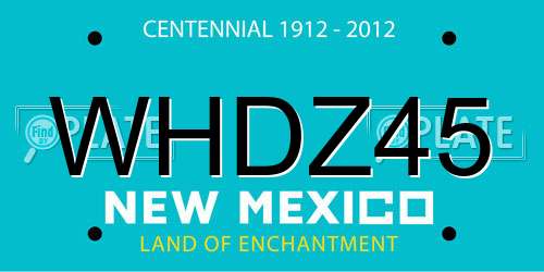 WHDZ45 New Mexico License Plate