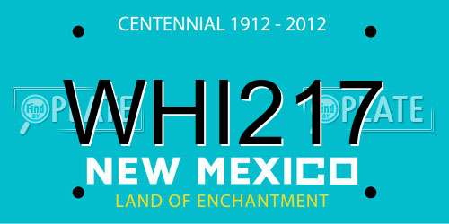 WHI217 New Mexico License Plate