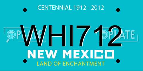 WHI712 New Mexico License Plate
