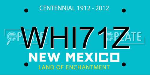 WHI71Z New Mexico License Plate