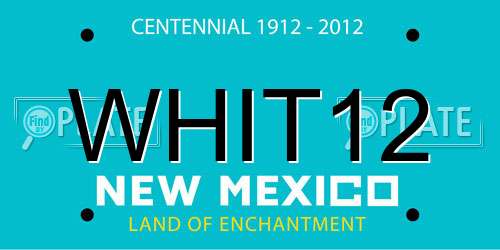 WHIT12 New Mexico License Plate