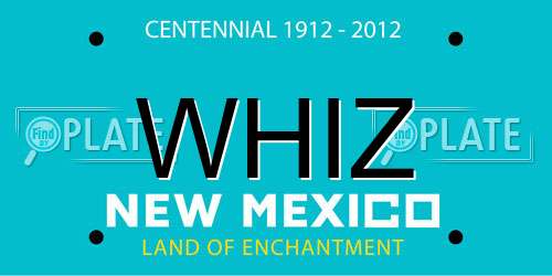WHIZ New Mexico License Plate
