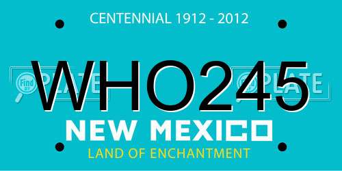 WHO245 New Mexico License Plate