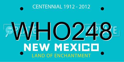 WHO248 New Mexico License Plate