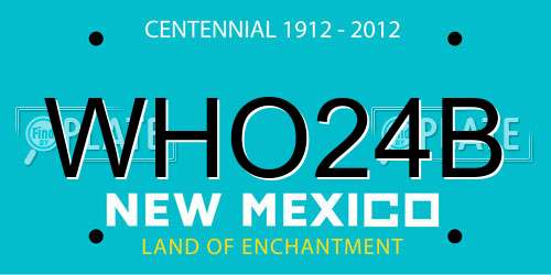 WHO24B New Mexico License Plate