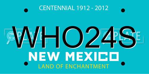 WHO24S New Mexico License Plate
