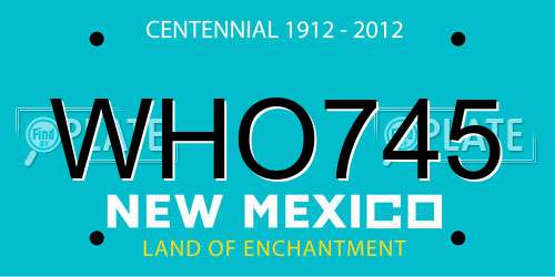 WHO745 New Mexico License Plate