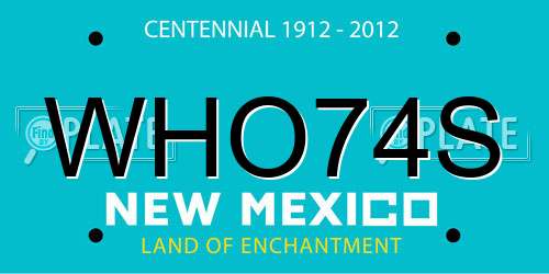 WHO74S New Mexico License Plate